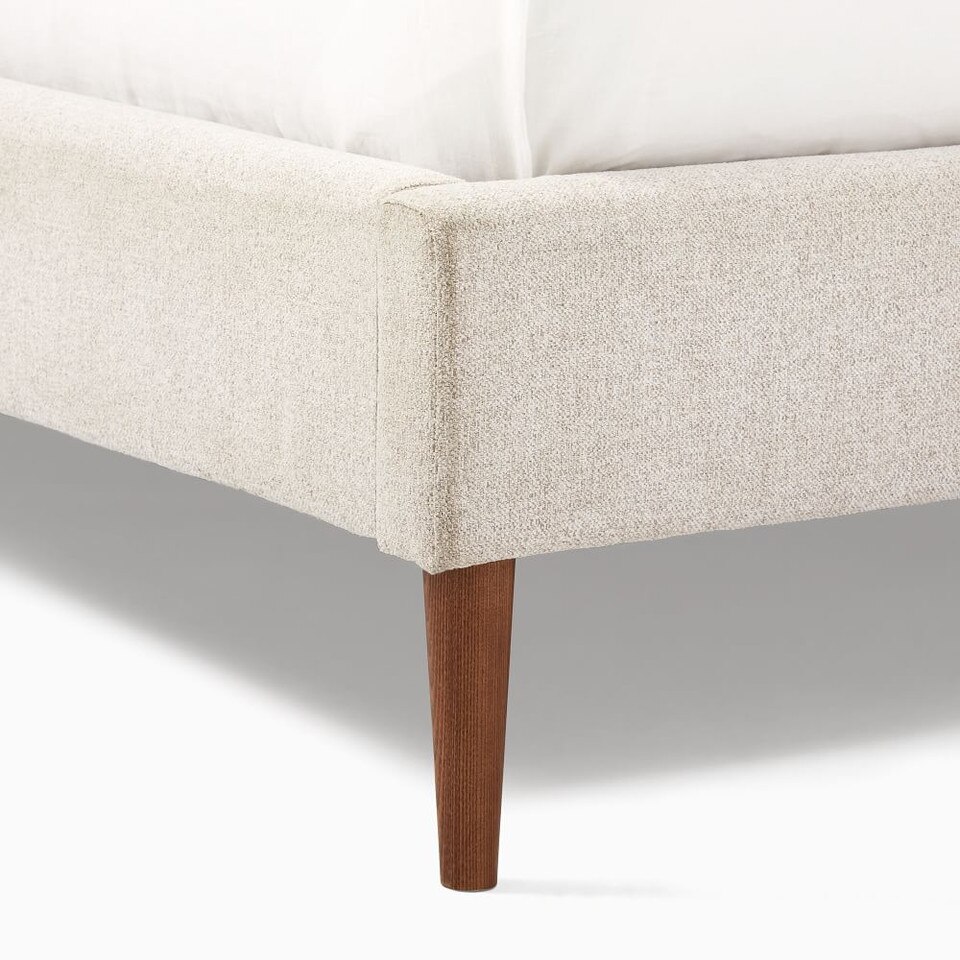 Emmett Bed with Wood Legs Modern Elegance West Elm UK